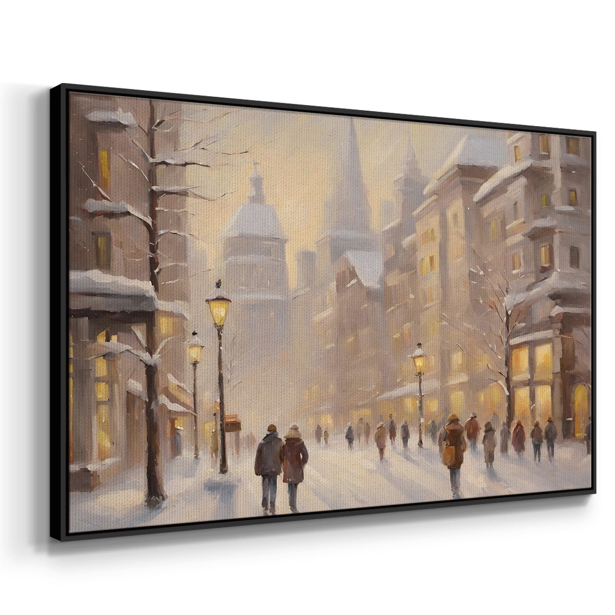 Vintage Landscape-CLXXIV By Wexford Home Framed in Black Wood Gallery Wrapped Canvas 27 in. x 41 in.