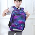 thumbnail image 6 of FORMRS Kids Backpack for School Unisex 17" Casual Bookbag Travel Daypack with Compartment Pockets, Purple Galaxy Pattern, 6 of 7
