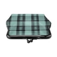 thumbnail image 3 of Lady Leather Wallet Zero 4.13 X 4.52 In Three-Dimensional Buckle Design Small Portable Easy Opening And Closing Paleturquoise Buffalo Plaid Check Tartan Scotland_3, 3 of 5