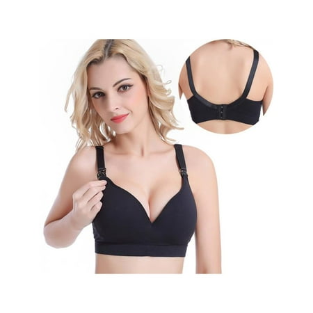 

SUPERHOMUSE Cotton Sleep Nursing Feeding Pregnant Breastfeeding Bra Wire 3/4 Cup B