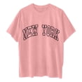 thumbnail image 4 of Camiseta holgada de manga corta y cuello redondo con estampado informal para mujer, 4 of 4