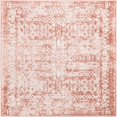 thumbnail image 2 of Unique Loom Magdelan Oxford Rug Pink/Ivory 4' Square Border Bohemian Perfect For Dining Room Living Room Bed Room, 2 of 2