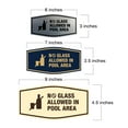 thumbnail image 5 of Signs ByLITA Fancy No Glass Allowed In Pool Area Outdoors Sign (Black) - Small, 5 of 6