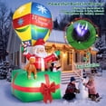 thumbnail image 3 of Yexmas 9FT Inflatable Christmas Santa Claus in Hot Air Balloon,Outdoor Holiday Decoration with LED Lights for Yard Lawn Garden, 3 of 14