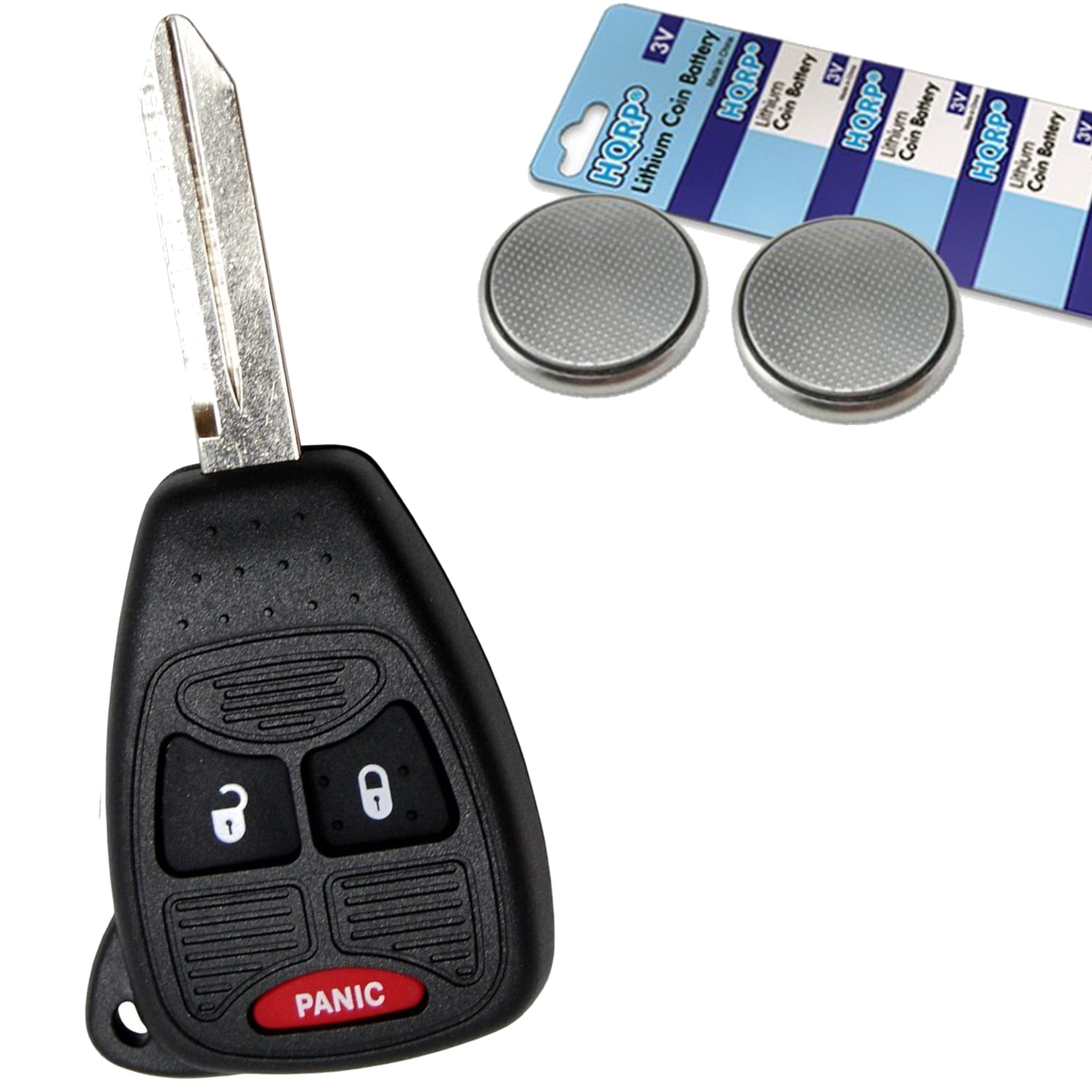 HQRP Transmitter and Two Batteries for Jeep Liberty 2005 2006 2007 05