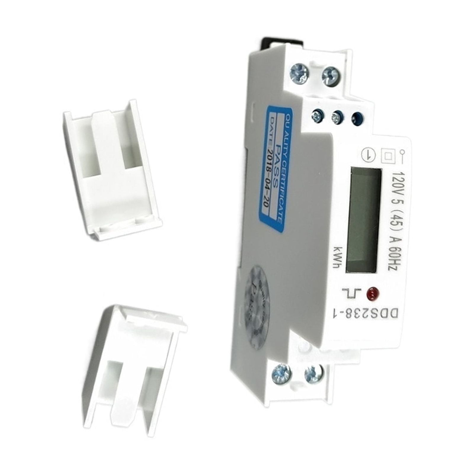 105(45)A 45A Single Phase Din Rail KWH Watt Hour Din-rail Energy Meter LCD Monitor KWh Meter Wattmeter Power Consumption Monitor ,Overload Protection