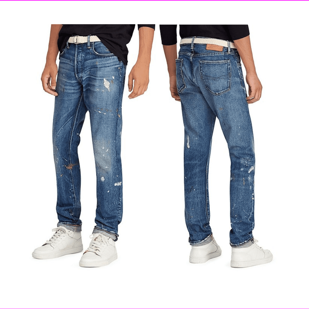ralph lauren splatter paint jeans