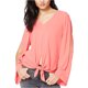 thumbnail image 1 of Blusa de punto con lazo en la parte delantera Rachel Roy para mujer rosa mediana, 1 of 1