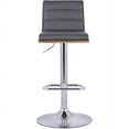 thumbnail image 3 of Armen Living Aubrey Barstool Chrome Base Finish with PU Upholstery and Walnut Back, 3 of 7