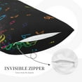 thumbnail image 5 of Fotbe Color Musical Notes Pillow Cases - Envelope Closure - Luxury, Extra Soft, Cooling Pillow Covers - Wrinkle, Fade, Stain Resistant-16"x24", 5 of 8