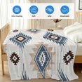 thumbnail image 4 of Blue Aztec Cooling Blanket,Lightweight Breathable Summer Throw Blanket with Double Sided Cold Effect,Southwest Boho Tribe Abstract Geometric Art Picnic Blankets Bed Sheet for Hot Sleepers 30"x40", 4 of 8