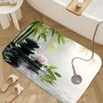 thumbnail image 3 of 1pc Zen Garden Absorbent Non-Slip Bathroom Thickened Flannel Rug Decor,Soft,Quick Drying,Suitable For Indoor/outdoor Use,Bathrooms,Bedrooms,Kitchens,Terrace,Laundry Rooms,16"x24", 3 of 9
