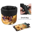 thumbnail image 4 of PhooArto Travel Cosmetic Bags Barrel Makeup Bag, Multifunctional Toiletry Bucket Bags Round Organizer Storage Pocket, Flowers Butterflies Painting, 4 of 6