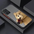 thumbnail image 3 of Matte Case for Samsung Galaxy M62 M53 M52 M51 M33 M32 M31 M30S M23 5G J8 J7 J6 J5 J4 Case Funda Capa Naughty T-Teddy Bear Couple, 3 of 5