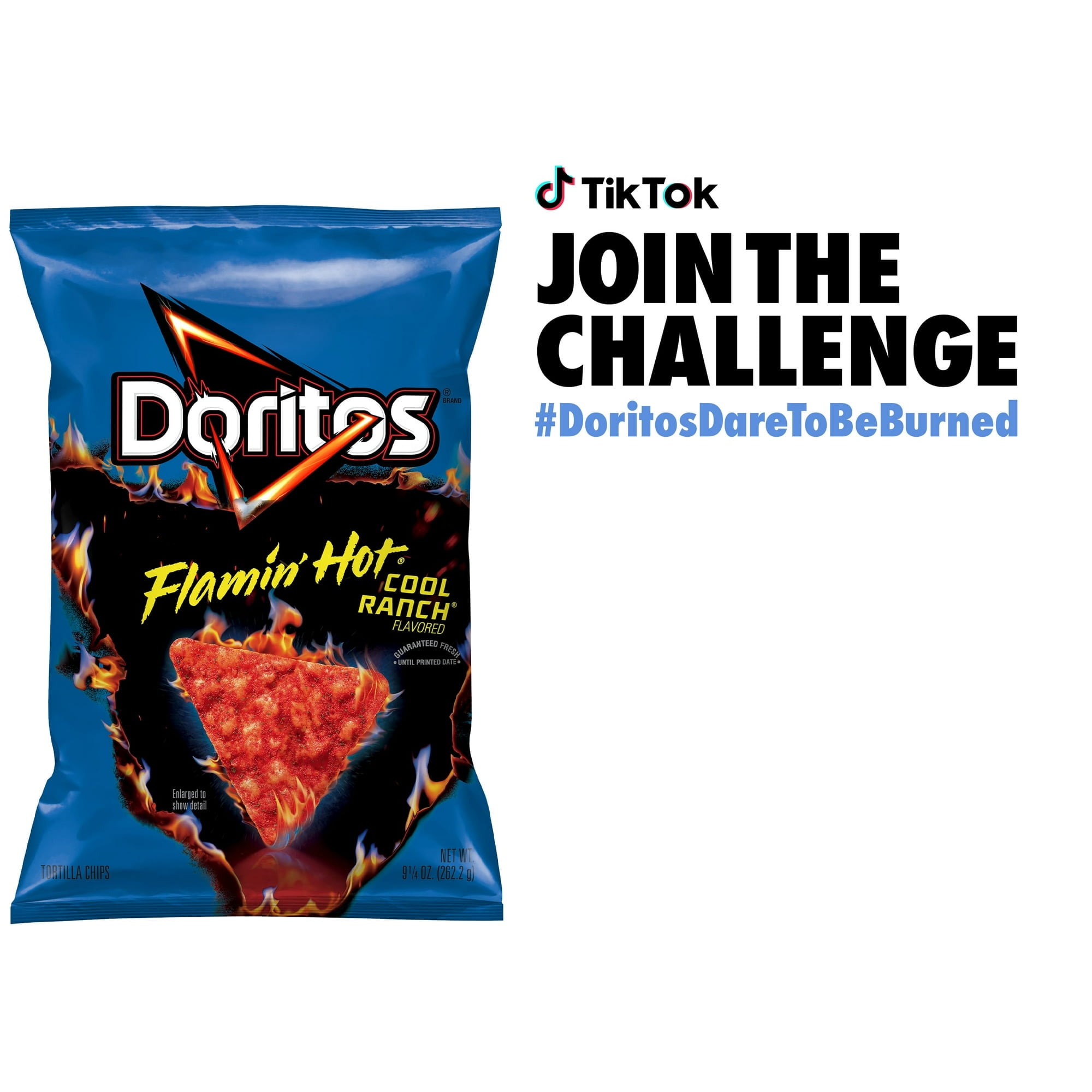 Doritos Flamin' Hot Cool Ranch Flavored Tortilla Chips, 9.25 oz Bag(pack of 4)