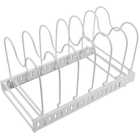 

Adjustable Kitchen Shelves Metal Drying Pot Rack Cover Lid Rest Stand