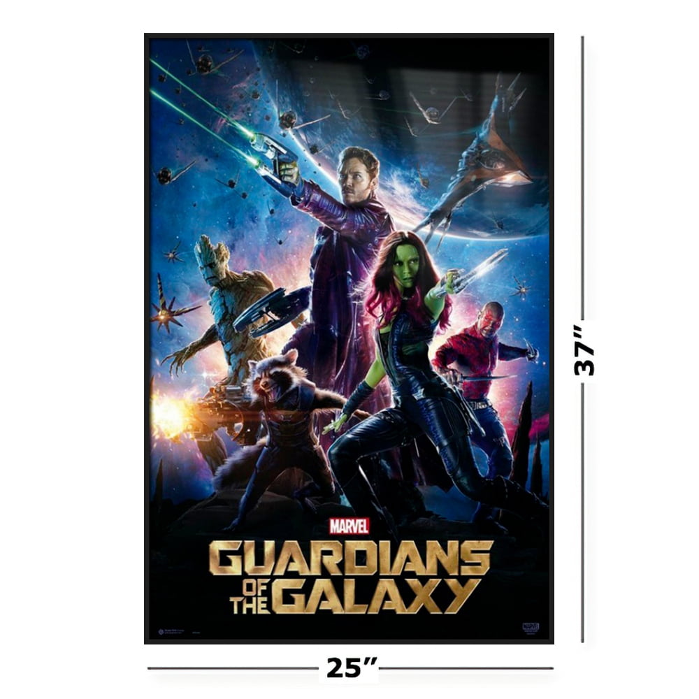 BLACK GUARDIANS OF THE GALAXY MOVIE POSTER FRAMED