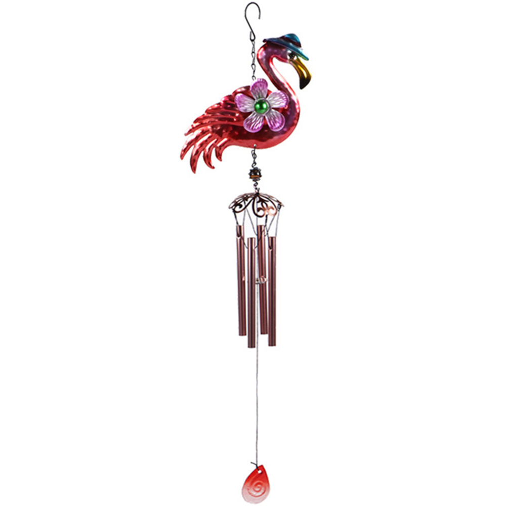 Iron Flamingo Wind Chimes Garden Decor Mom Gifts Pink Bird Wind Chimes Indoor Outdoor Decor Blue