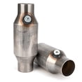 thumbnail image 2 of FOMIUZY 2.5 Inch Inlet/Outlet Universal High Flow Front Catalytic Converter Direct-Fit with O2 Port(EPA Compliant), 2 of 4
