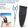 thumbnail image 5 of XD4-Dog Grooming Scissors Curved Scissors for Dog Grooming Round Tips Pet Grooming Shears for Dog Cat on Face Paw Hair Trimming with Leather Cases 5 Inch*04, 5 of 7
