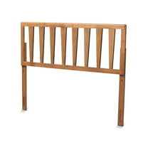 Bowery Hill Walnut Finished Wood Queen Size Headboard