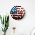 thumbnail image 4 of 14 Inch Wall Clock Battery Operated Silent Clock Decorative for Office, Kitchen, Outdoor, Living Room，Vintage American Flag Multicolor, 4 of 4