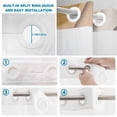 thumbnail image 2 of No Hook Shower Curtain with Built-in Rings - Beige Brown Beach Coastal Washable Waterproof Fabric Bathroom Curtains for Hotel,Rentals, 72 X 72 Inch Long , Abstract Geometric Ocean Waves, 2 of 8