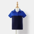 thumbnail image 2 of PatPat Family Matching Blue Lace Halter Sleeveless Dresses and Colorblock Short-sleeve Polo Shirts Sets, Blue, Boy 2 Years, 2 of 5