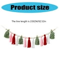 thumbnail image 3 of Holiday Cotton Woolen Tassels Banners with Beads for Christmas Tree and Mantel Decors Wall Bunting Garlands, 3 of 9