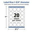 thumbnail image 6 of Avery Matte Clear Round Labels, 1-3/4" Diameter, 2,000 Total, 6 of 10