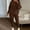 Coffee, variant on Fashion Outfits Set for Women Sweats Sets for Women Fashion Winter Women Round Neck Casual Long Sleeve Knit Sweater+ Pant Set my items saved for later