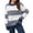 Blue, variant on Sorvello Sweaters for Womens Oversized Sweaters Lightweight Knit Color Block Pullover Sweater Fall Winter Black L