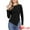 Black, variant on Women's Spring High Low Stylish Boat Neck Pullover Sweaters L Khaki