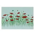 thumbnail image 3 of Poppy Flower Cutting Board, Scarlets and Buds on a Rural Field Refreshing Nature of Country Theme, Decorative Tempered Glass Cutting and Serving Board, Small Size, Scarlet Green White, by Ambesonne, 3 of 5