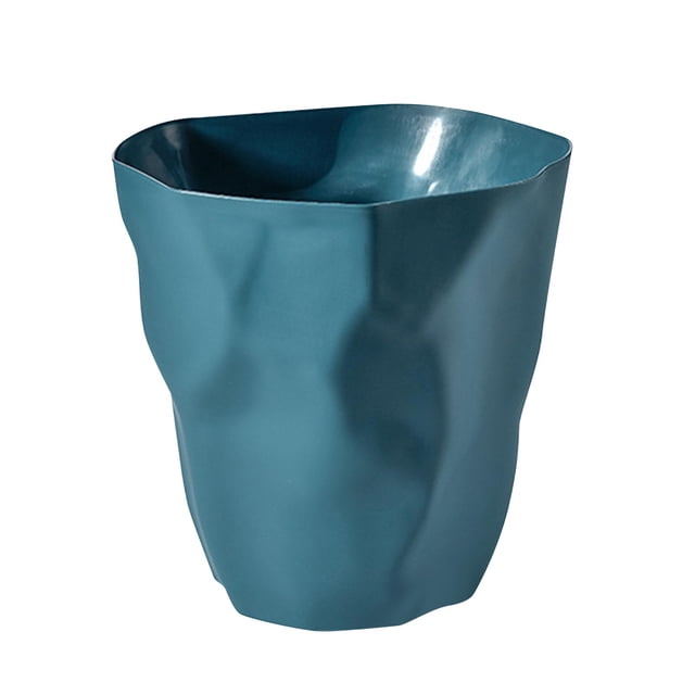 Papelera, cubo de basura, cubo de basura para el hogar, cubo de basura minimalista, cubo de basura para sala de manualidades, lavandería, inodoro Azul oscuro
