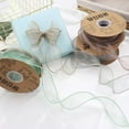 thumbnail image 6 of 1 Roll Organza Ribbon Wavy Beautiful 2 Yard Multi-functional Transparent Chiffon Mesh Ribbon Holiday Supplies, 6 of 7