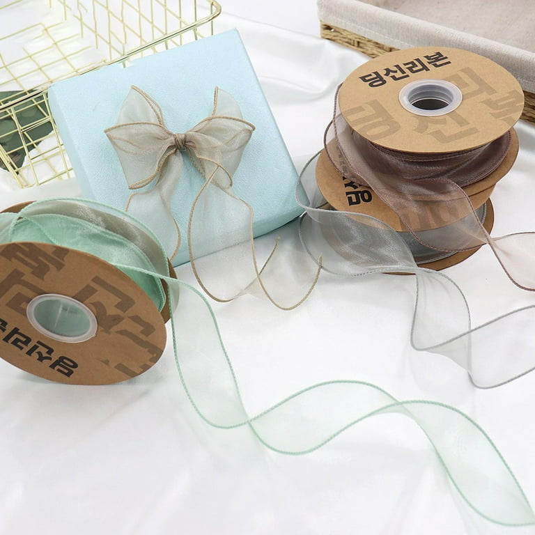  Sage Green Organza Ribbon for Gift Wrapping, FAKILO 2
