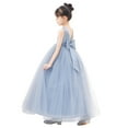thumbnail image 3 of Ekidsbridal Girl Ceremonial Flower Girl Dress - V-Back Satin Tulle with Pearl Beaded Trim 241-A (Size: 2-10), 3 of 5
