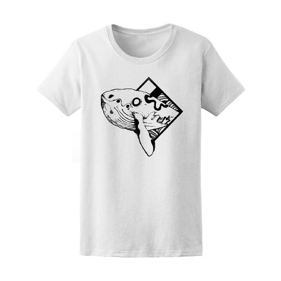 Hand-Drawn Zombie Whale Tee Men's -Image by Shutterstock