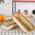 thumbnail image 3 of MasteelfCA 1pc Rectangular Imitation Rattan Basket Woven Plate Basket Plastic Basket for Kitchen Home (Chocolate White, 30x11x7cm), 3 of 7