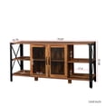 thumbnail image 3 of Industrial Farmhouse TV Stands for TVs up to 80", Media Entertainment Center with Metal Mesh Doors and Open Wood Shelves, TV Console for Living Room, Bedroom, 3 of 8