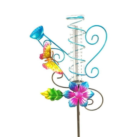 

Famure Rain Gauge Outdoor Decorative|Butterfly Outdoor Decor with Rainfall Measure Glass Tube|Waterproof Rain Gauges for Outdoors Lawn Pathway Yard Decoration