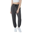 thumbnail image 2 of Yesfashion Womens Casual Baggy Sweatpants High Waisted Joggers Pants Athletic Lounge Trousers With Pockets, 2 of 4