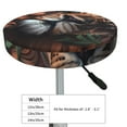 thumbnail image 4 of Goofa Lion Forest Crown Printed Stool Covers Round, Waterproof Round Bar Stool Covers Anti-Slip Round Bar Stool Seat Cover with Elastic Bands Durable-13 inch, 4 of 7