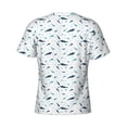 thumbnail image 6 of Vsdgher Party Shark Cute Print Men's Dry Fit Mesh Athletic Shirts Moisture Wicking Tennis T-Shirt Tops, 6 of 9