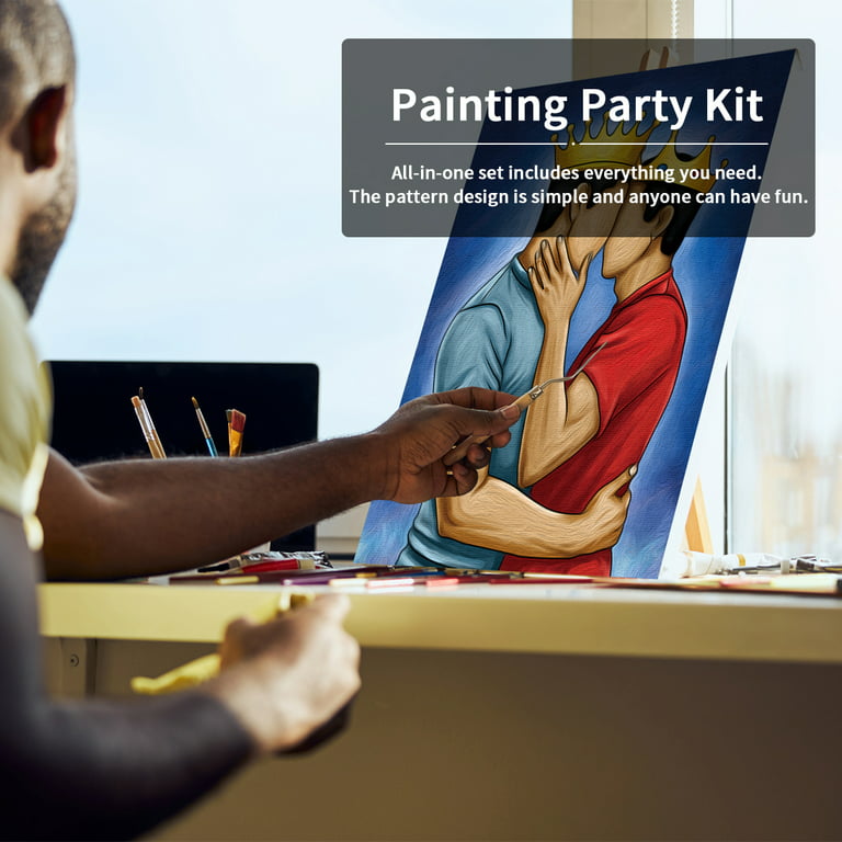 VOCHIC Canvas Painting Kit Pre Drawn Canvas for Painting for Adults Party  Party