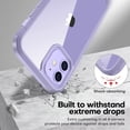 thumbnail image 4 of CellEver Compatible with iPhone 12 Case and iPhone 12 Pro Case, Clear Full Body Heavy Duty Protective Anti-Slip Transparent Cover (2X Glass Screen Protector Included) (6.1 inch, 2020) - Light Purple, 4 of 8