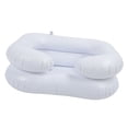 thumbnail image 1 of Hair Washing Basin, Easy To Inflate Inflatable Shampoo Basin Multi Purpose Folding PVC Leakproof with Repair Patch for Elderly White,Clear, 1 of 7