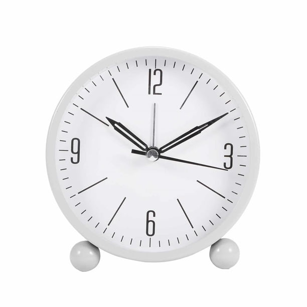 Ounissouiy Reloj despertador pequeño y compacto, reloj despertador portátil con espejo, reloj despertador silencioso para dormitorio de niños Decoración del hogar Numero 3 Ounissouiy HA026423-03