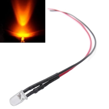 10 Pack Of 5mm Amber Orange LEDs, Pre-wired For 12v (10-15v) – Perfect For Custom Projects!